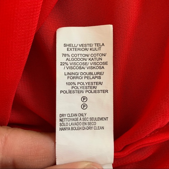 Lucky Brand Red Crochet Knit Sheer Layered Sweater - Picture 7 of 7